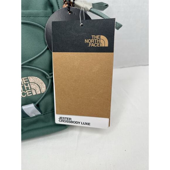 The North Face Jester Crossbody Luxe Bag Dark Sage(Green)/Burnt Gold New W Tags - Picture 2 of 11